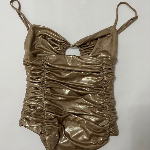 brand new- Zara metallic gold bodysuit - size small - Picture 11 of 11